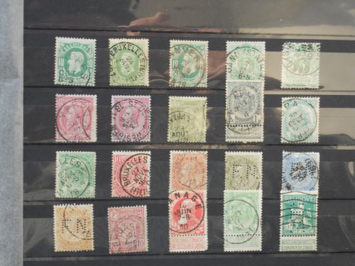 Belgique : Lot de timbres anciens oblitérés : LotBelD