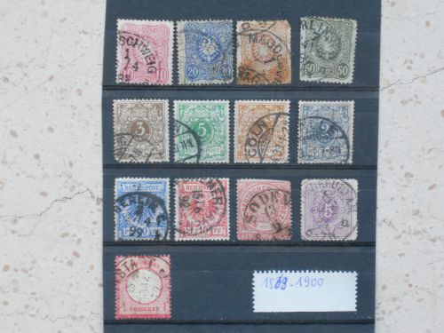 Allemagne : Lot de timbres anciens oblitérés datant de 1868 a 1900 : Bonne cote!