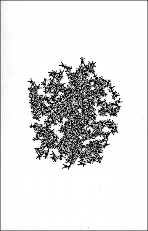 Carlos Ginzburg_série Nano-esthétiques_Fractale en miniature (réduction par photocopie)_2006