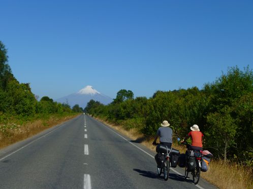 Les 2 commères en direction du volcan Osorno