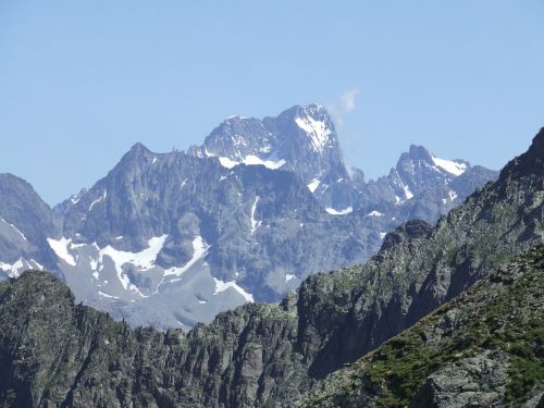 La Barre des Ecrins depuis le Col de Val Estrèche - Haute Route du Vieux Chaillol