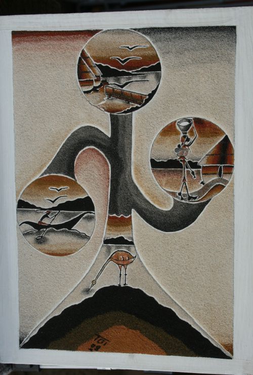 tableau de sables - artiste de Mar-lodj