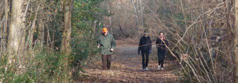 Chasseur et joggeuses sur le même trajet !