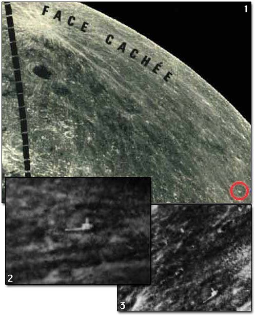 Face cachée de la lune, structure artificielle