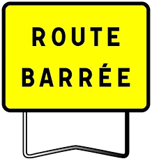 SOFOP - Panneau Route Barrée Type Kc1 - simple : Amazon.fr: Bricolage