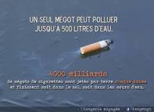 Résultat de recherche d'images pour "cigarette pollution eau"