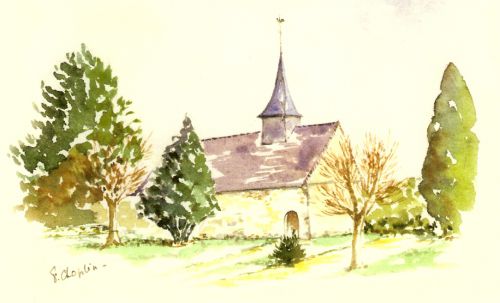 Aquarelle église