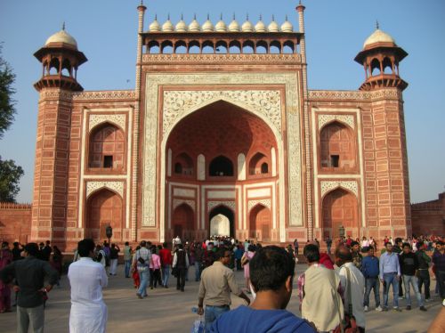 Agra - Entrée du Taj Mahal