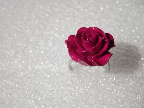 Bague réglable rose rose