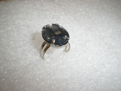 bague réglable diamant gris