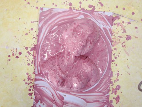 1ère couche d'alerte en plâtre rose