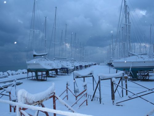 Le port autonome sous la neige