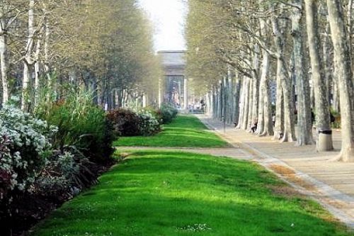 L'allée centrale du jardin