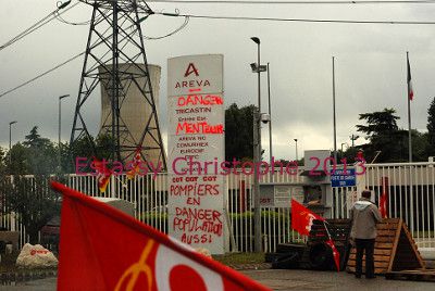 Umps en grève à la central nucléaire à Tricastin