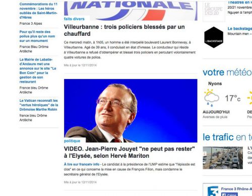 publication sur France 3 Rhône-Alpes région France Tv info