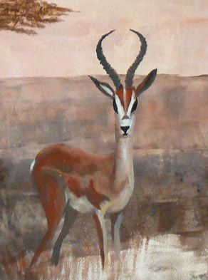 antilope décor sur mur