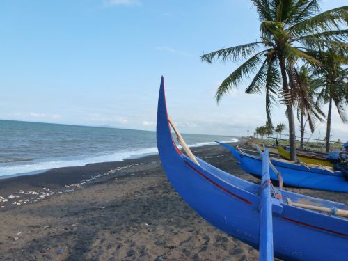 Black sand beach