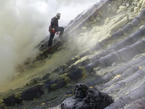 sulfur workers