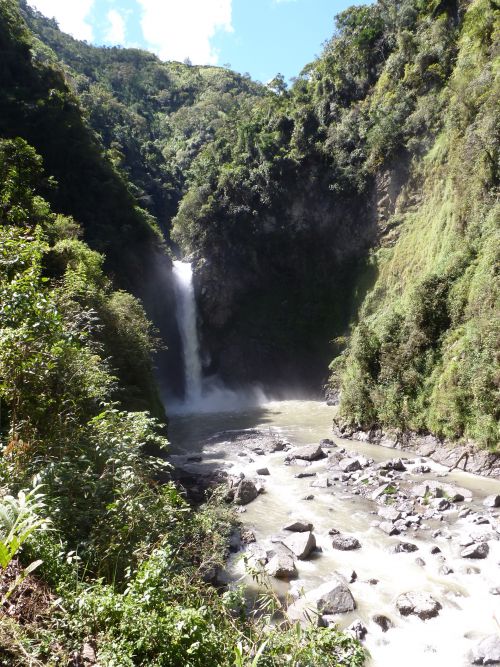 baignade dans la cascade
