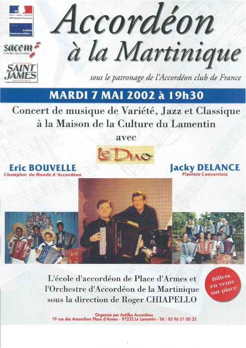 Le Duo en concert au Lamentin 7 mai 2002