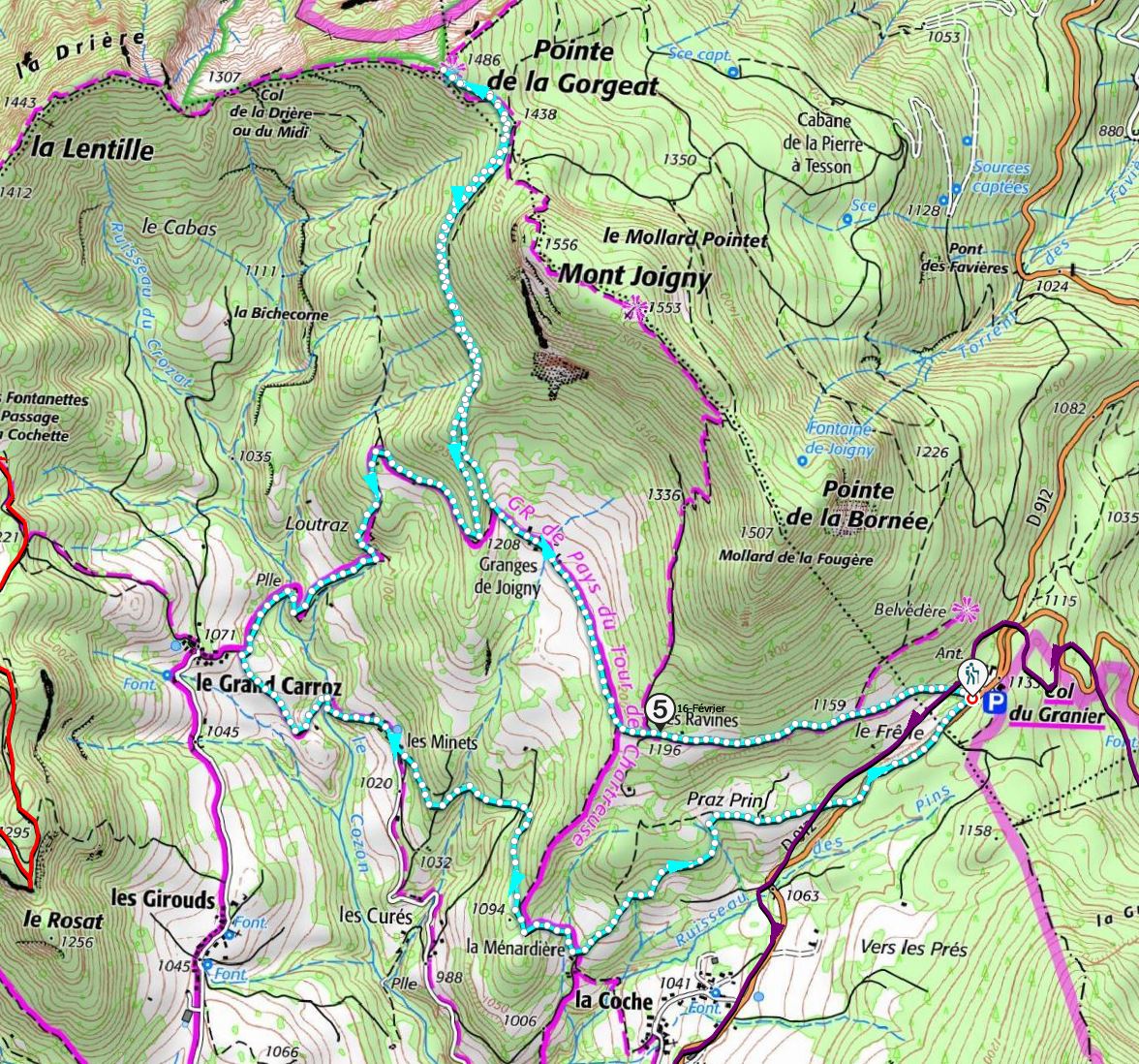 2024-02-16_Col du Granier-Pointe de Gorgeat_10,4kms_D=596m