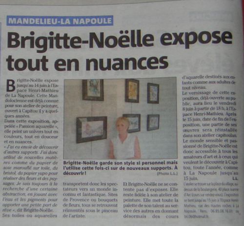 Article Nice-Matin 9 juin 2012
