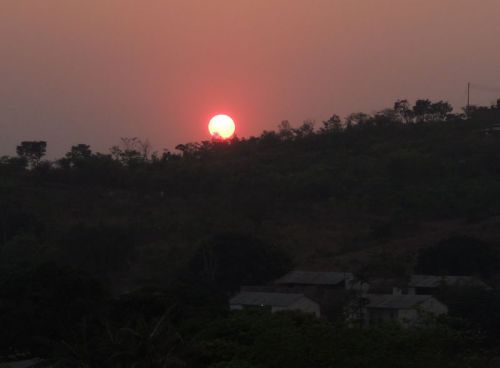 coucher de soleil sur le bush