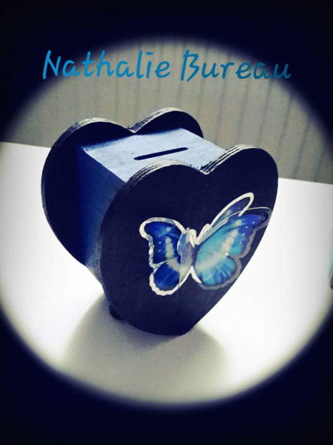 tirelire Blue Butterfly