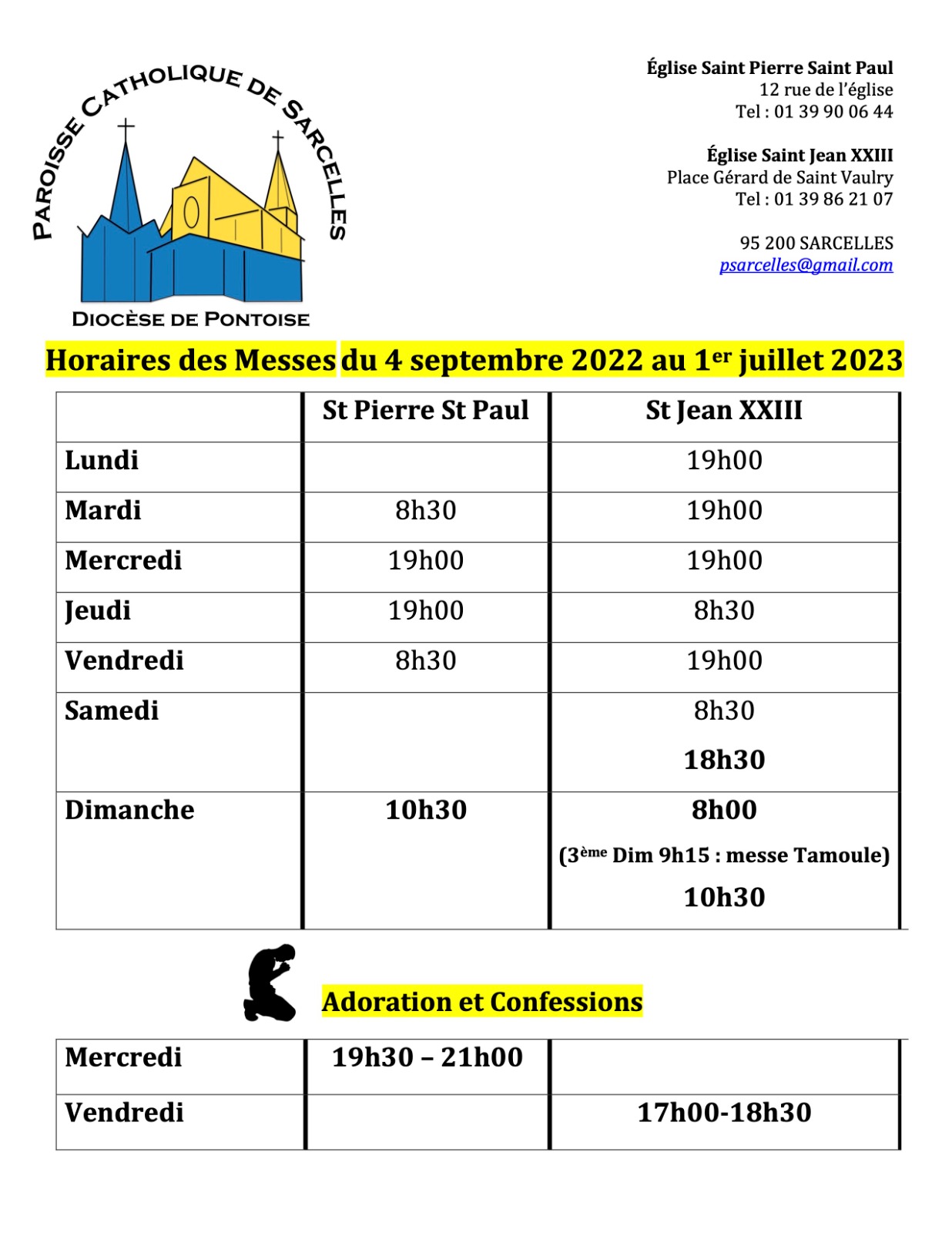 horaire 2022 2023