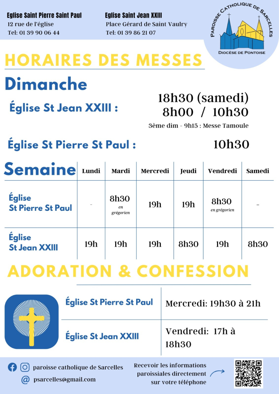 Horaires des Messes