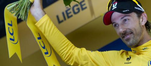 Fabian Cancellara, premier maillot jaune de ce Tour de France 2012