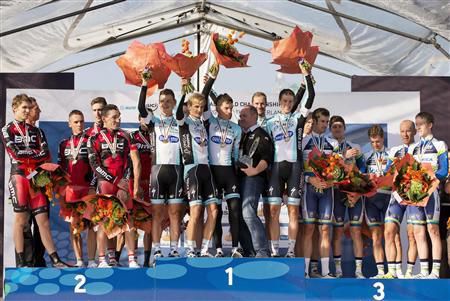 Omega Pharma-Quick Step, championne du monde du contre la montre par équipe 2ème BMC, 3ème Orica GreenEDGE