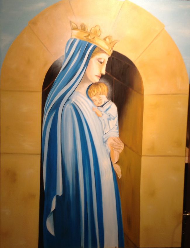 La vierge Marie et son enfant