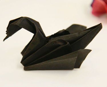 Un origami cygne