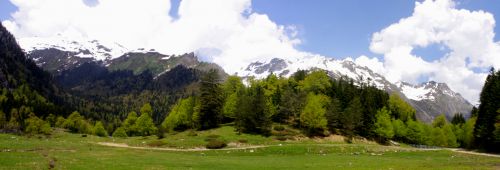 panoramique au lac de Bious Artigues