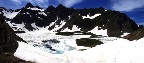 Panoramique du lac gelé