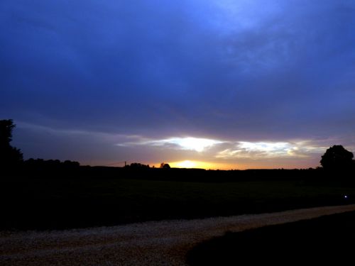 Coucher de soleil depuis les cabanes perchées