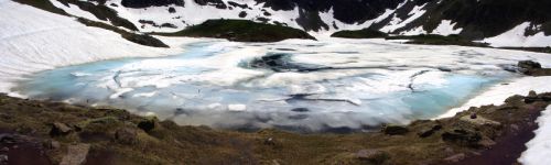 Panoramique du lac gelé