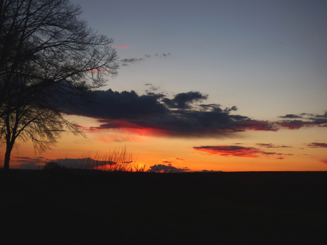 coucher de soleil en automne