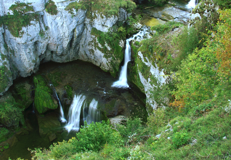Une des cascades du Hérisson dans le jura