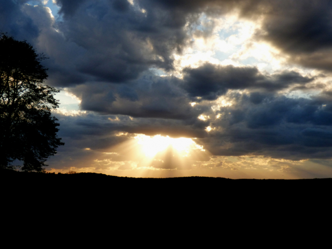 Rayons de soleil au coucher