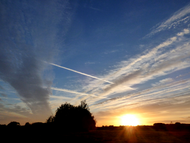 coucher de soleil à Eteignères dans les Ardennes