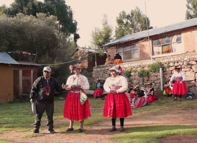 Les familles d'accueilles au lac Titicaca