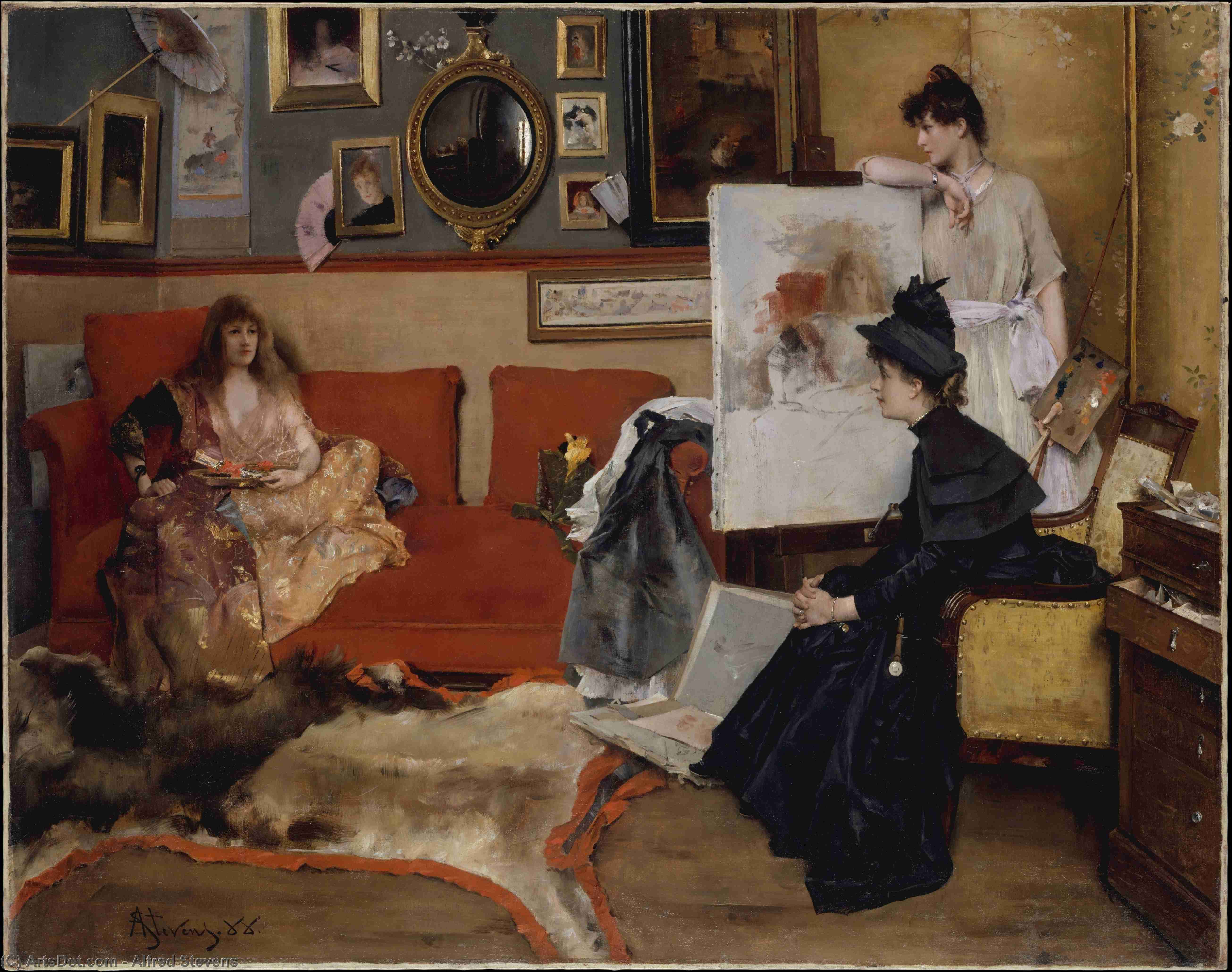 Alfred_stevens-the_atelier