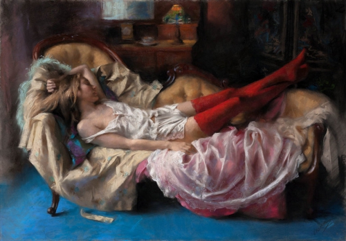 109337__painting-art-vicente-romero-girl-blonde-hair-rest-sleep-sofa-stockings-red-room-fabric_p.jpg