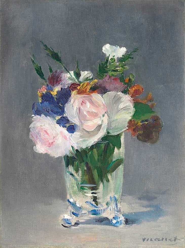 Édouard Manet - Flowers in a Crystal Vase, c