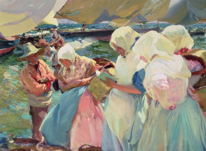 Fisherwomen-on-the-beach-Sorolla