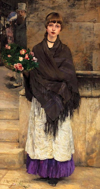 Jules Bastien Lepage marchande de fleurs à Londres 1882