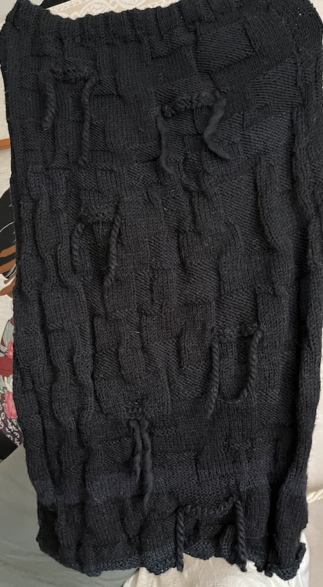 jupe noire laine longue