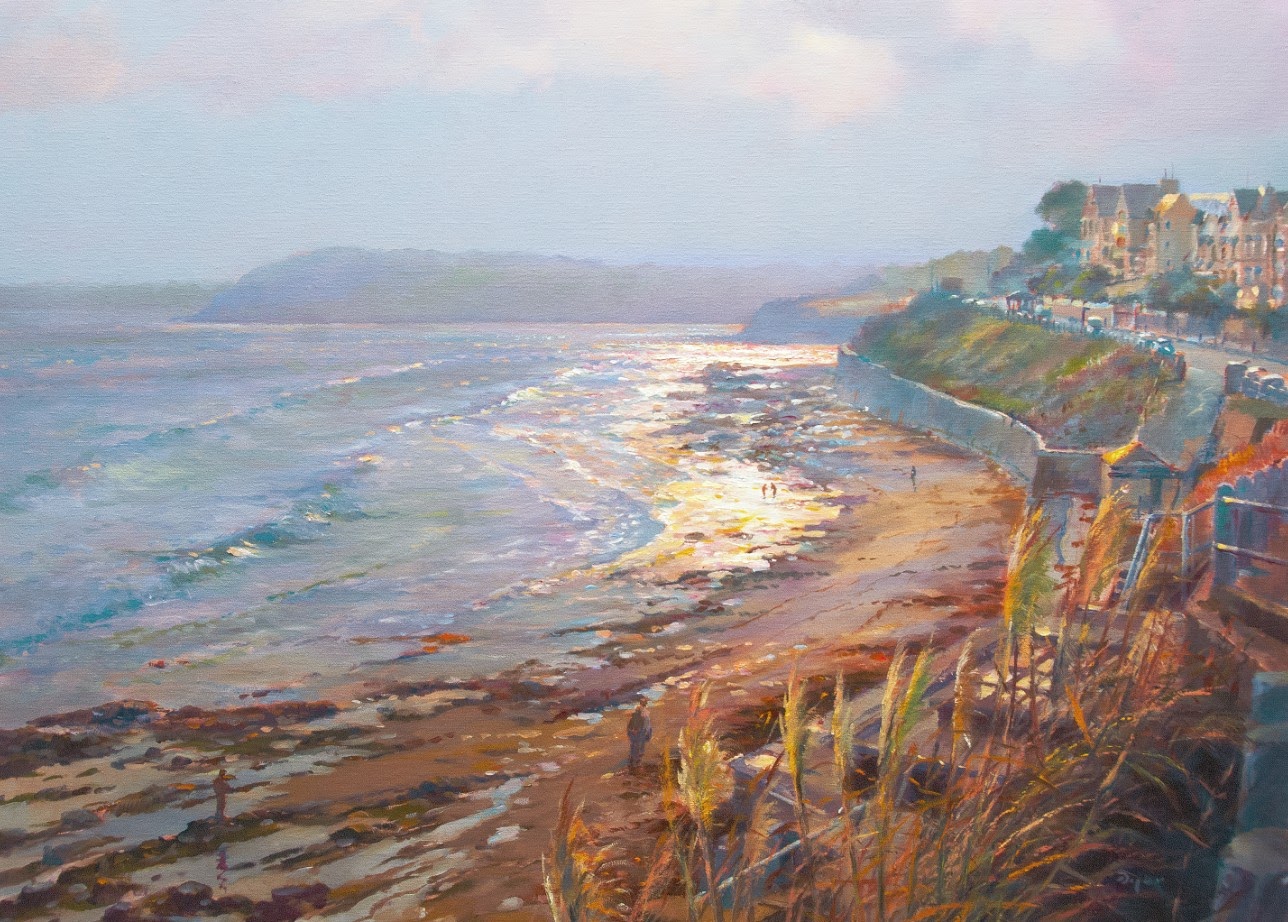 Ted-Dyer-Warm-evening-light-Castle-Beach-Falmouth